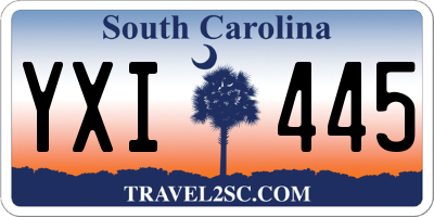 SC license plate YXI445