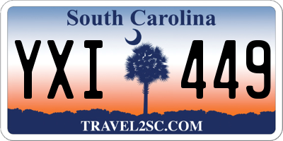 SC license plate YXI449