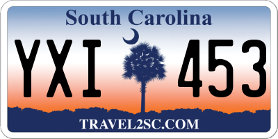 SC license plate YXI453