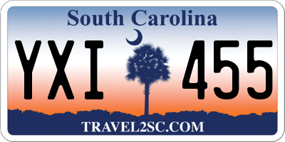 SC license plate YXI455