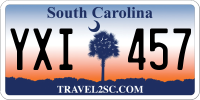 SC license plate YXI457