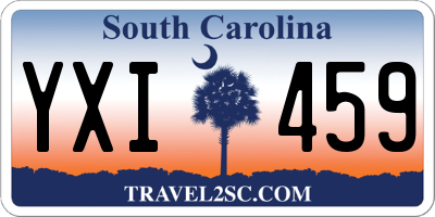 SC license plate YXI459
