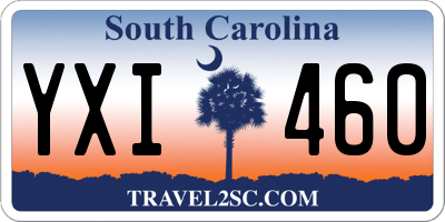 SC license plate YXI460