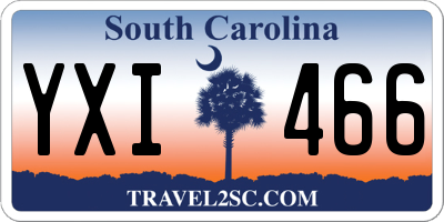 SC license plate YXI466