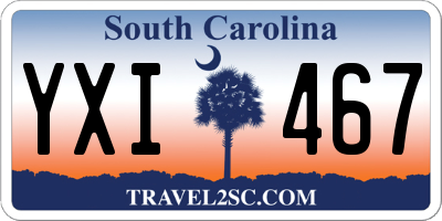SC license plate YXI467