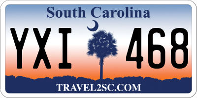 SC license plate YXI468