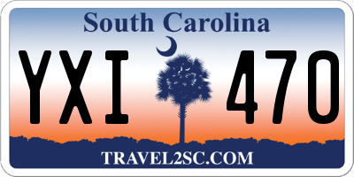 SC license plate YXI470