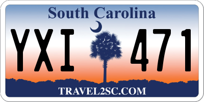 SC license plate YXI471