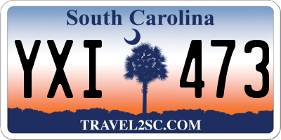 SC license plate YXI473