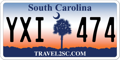 SC license plate YXI474