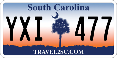 SC license plate YXI477