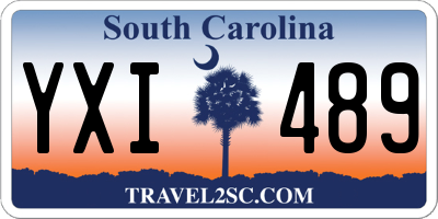 SC license plate YXI489