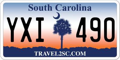 SC license plate YXI490