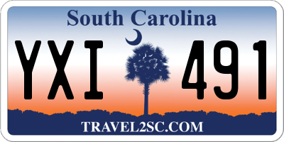 SC license plate YXI491
