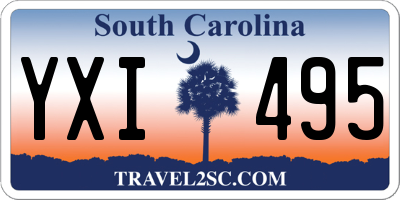 SC license plate YXI495
