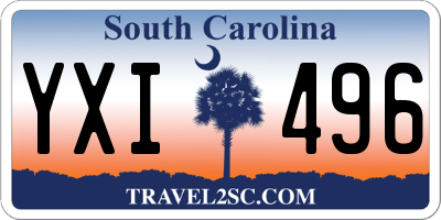 SC license plate YXI496
