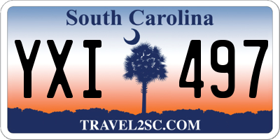 SC license plate YXI497