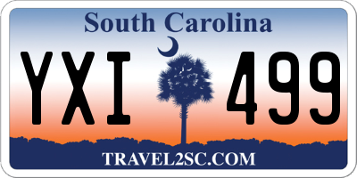SC license plate YXI499