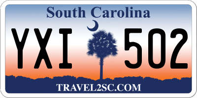 SC license plate YXI502