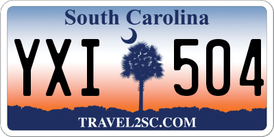 SC license plate YXI504