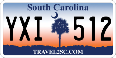 SC license plate YXI512