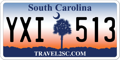 SC license plate YXI513