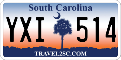 SC license plate YXI514