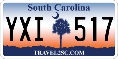 SC license plate YXI517