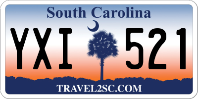 SC license plate YXI521