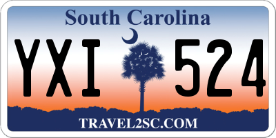 SC license plate YXI524