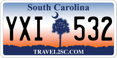 SC license plate YXI532