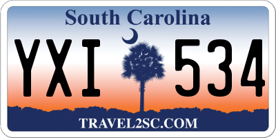 SC license plate YXI534