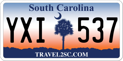 SC license plate YXI537
