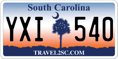 SC license plate YXI540