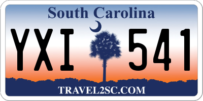 SC license plate YXI541