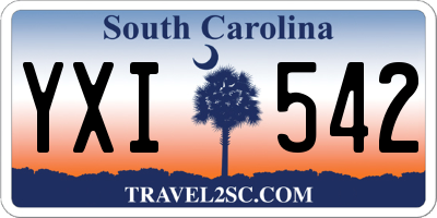 SC license plate YXI542