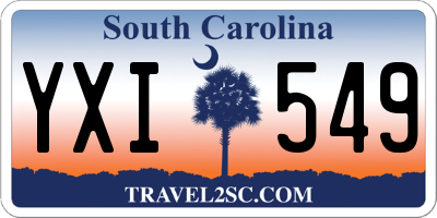 SC license plate YXI549