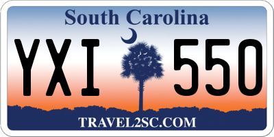 SC license plate YXI550