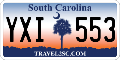 SC license plate YXI553