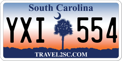 SC license plate YXI554