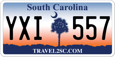 SC license plate YXI557