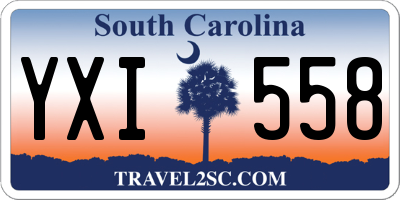 SC license plate YXI558