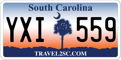 SC license plate YXI559
