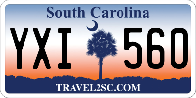 SC license plate YXI560