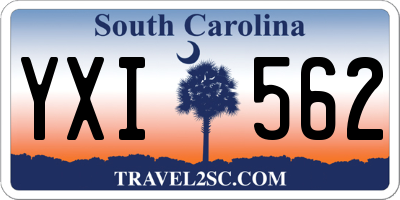 SC license plate YXI562