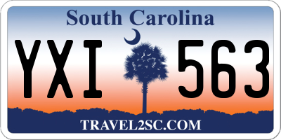 SC license plate YXI563