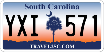 SC license plate YXI571