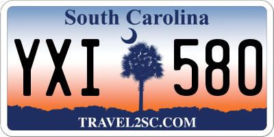 SC license plate YXI580