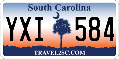 SC license plate YXI584