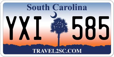 SC license plate YXI585